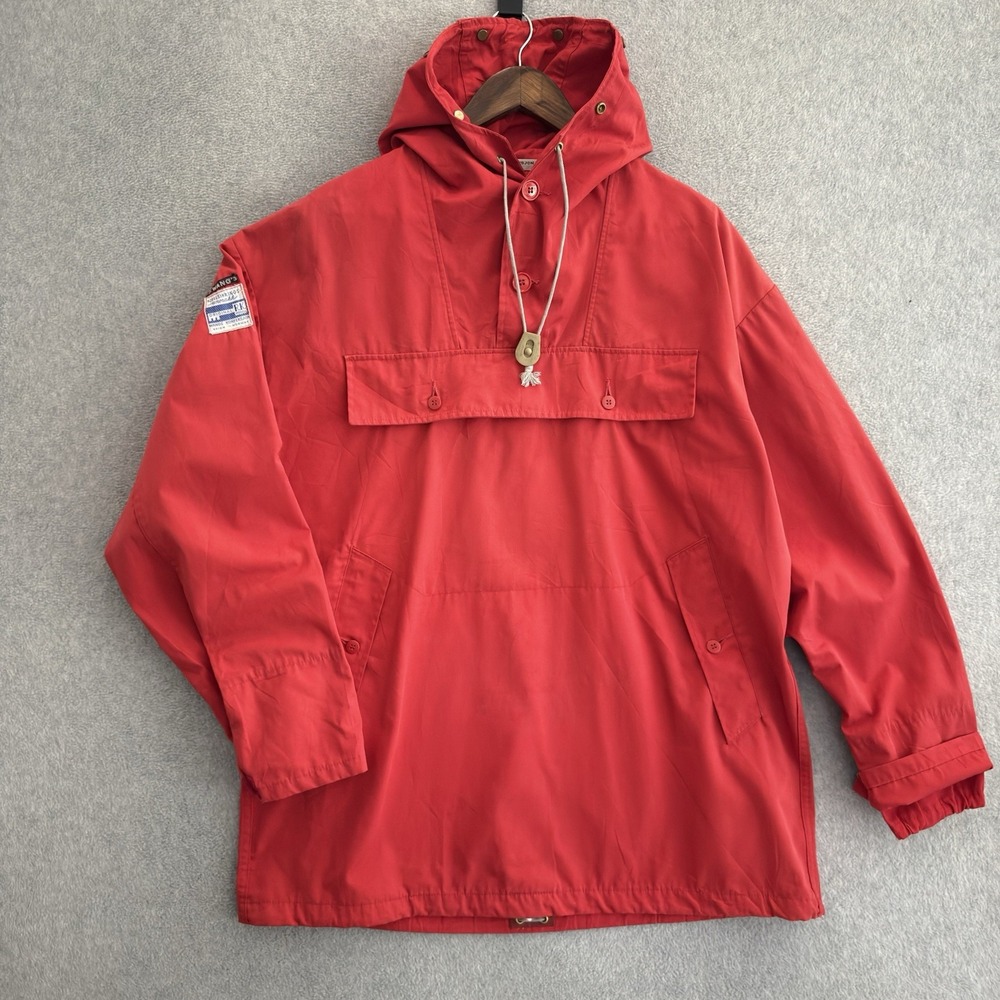 Vintage Wangs Anorak Jacket Adult 50 Red Hooded Pullover Norwegian Hiking